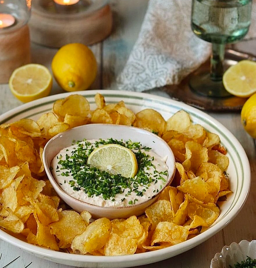 Brynt smör och Gruyèredipp