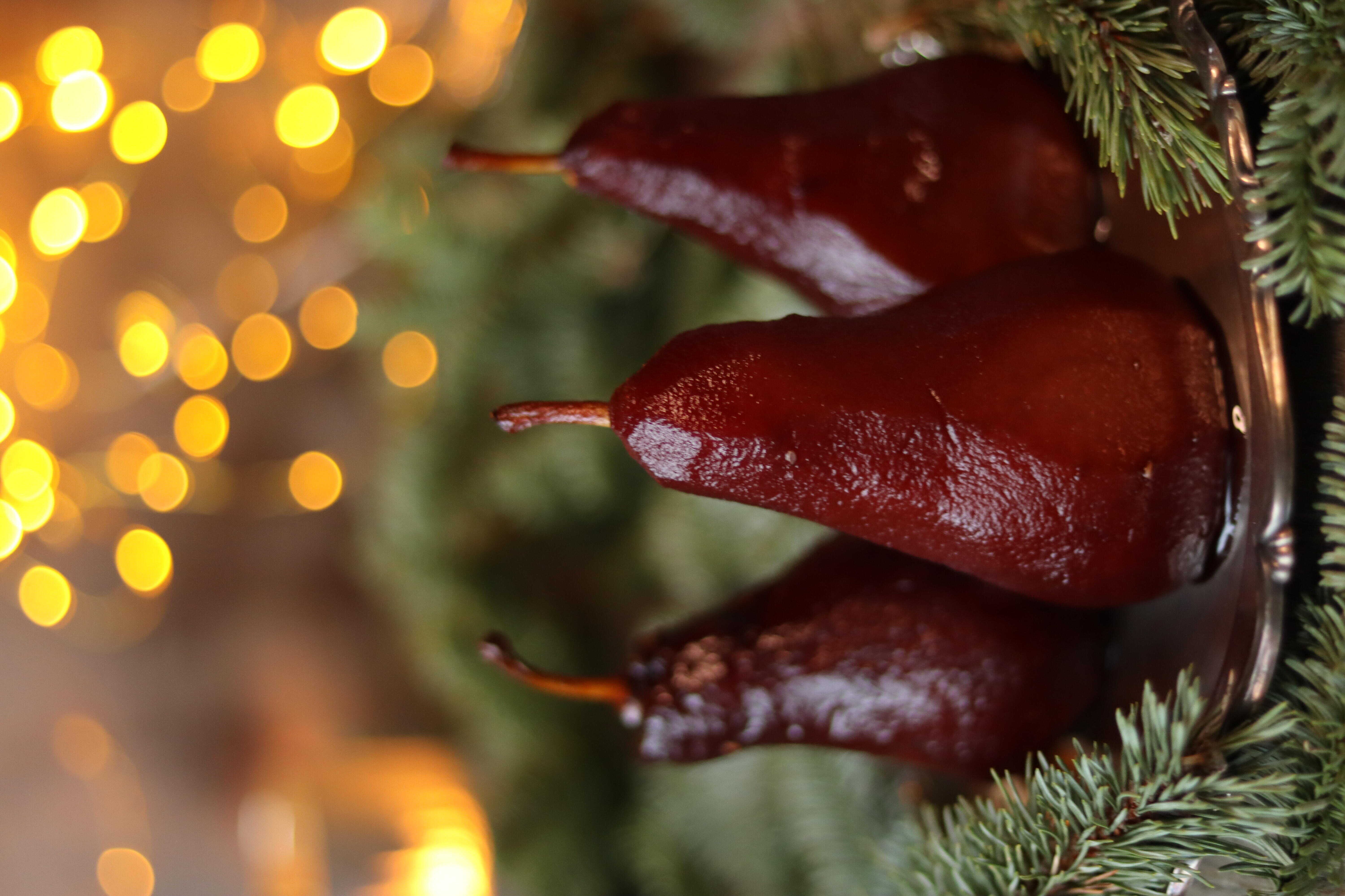 Glöggkokta päron med mandelgrädde Thumbnail