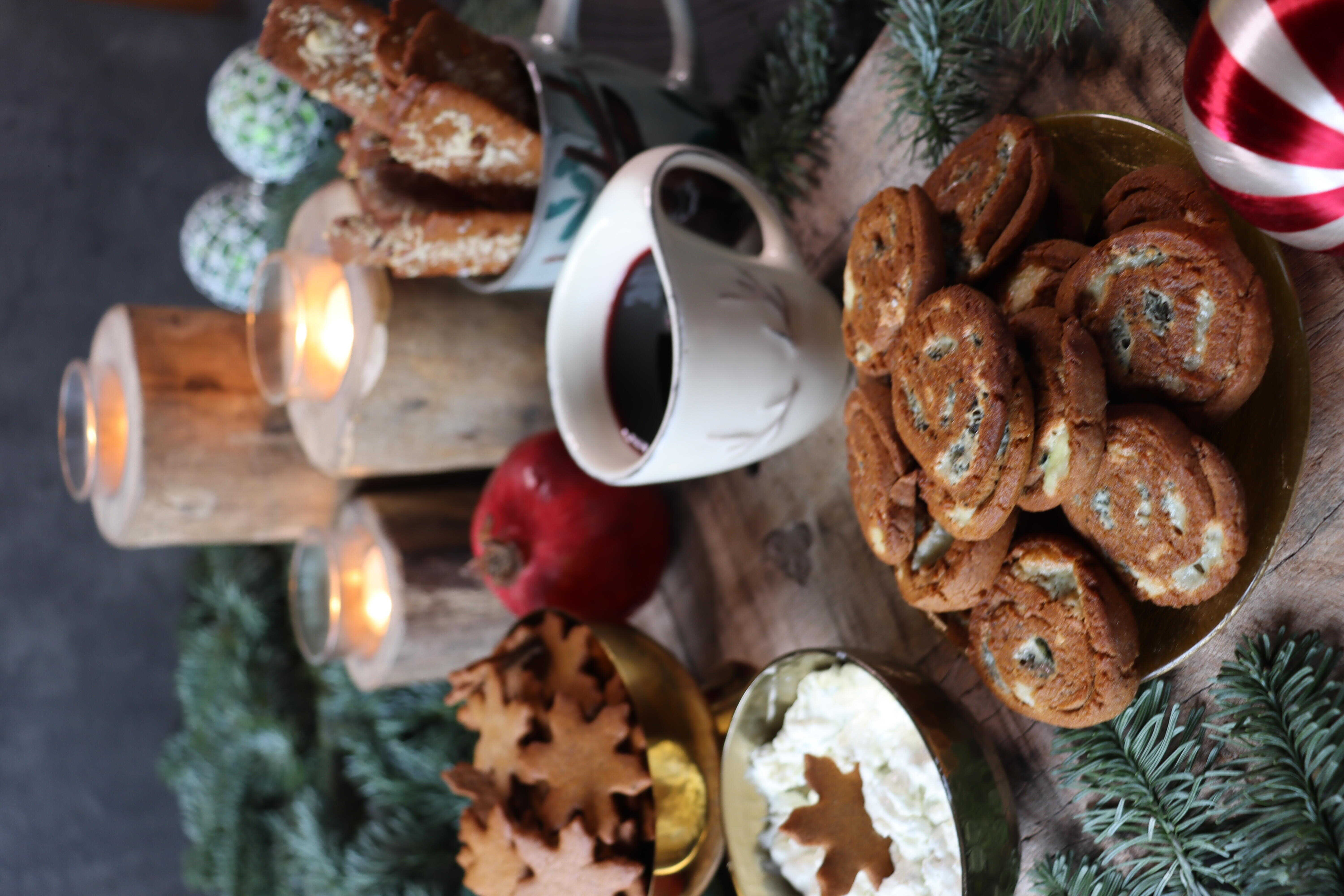 Pepparkakssnurror med ädelost