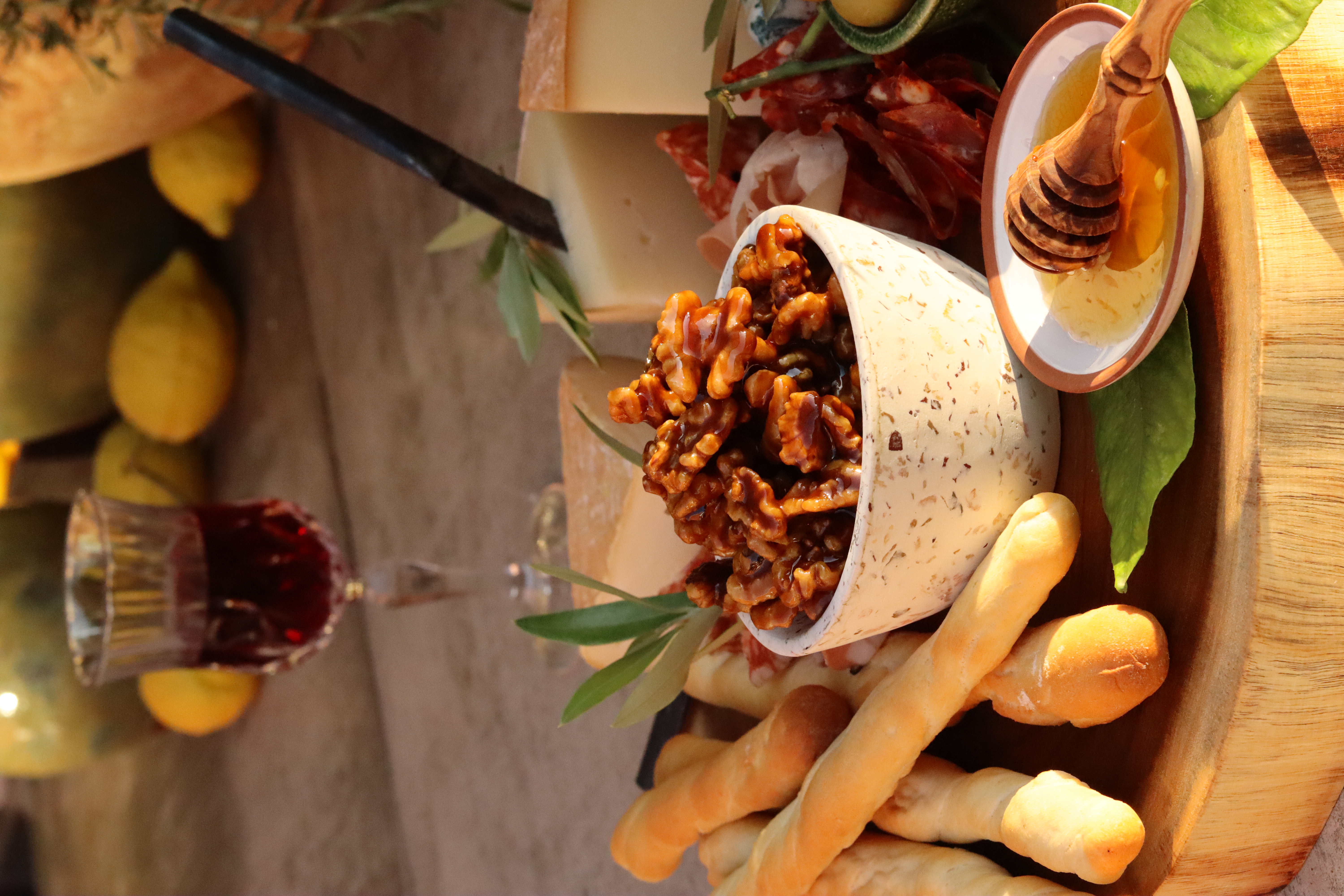 Valnötter i balsamvinäger